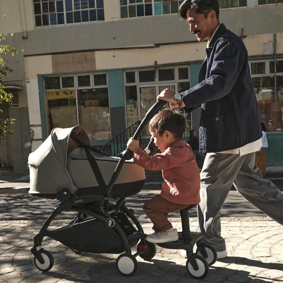 Kinderwagen mieten statt kaufen mit nomadi YOYO Bundle Rahmen Liegewanne Bassinet