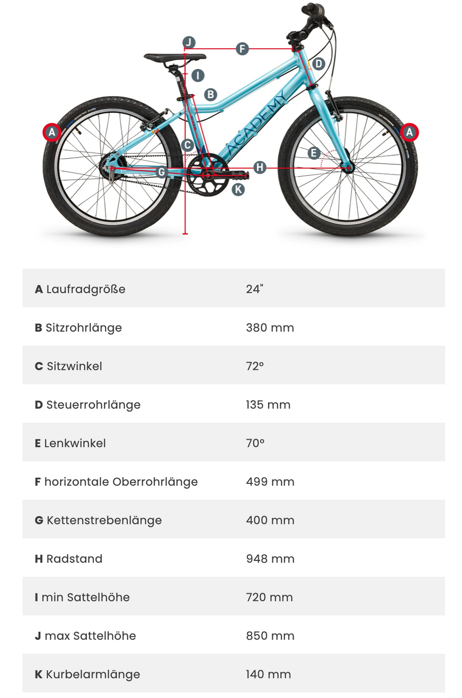 ACADEMY GRADE 5 belt - 24 Zoll Kinderfahrrad mit Riemenantrieb