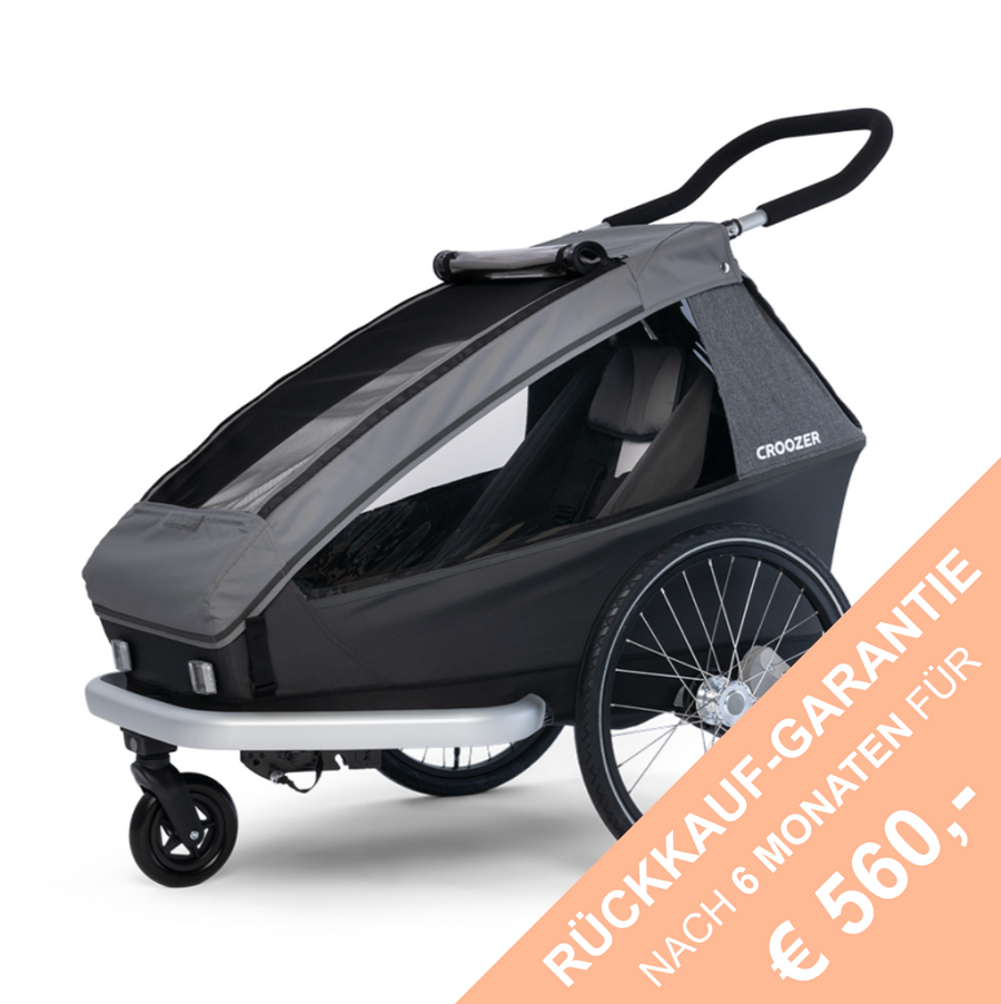 CROOZER Fahrradanhänger KEEKE 1-Sitzer inkl. Jogger-Set